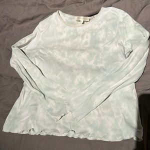 Lime tiedye long sleeve cotton tshirt Loveshackfancy